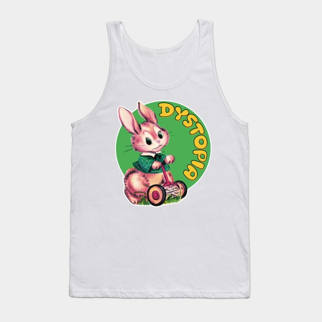 Dystopia Lawn Mower Bunny Tank Top by Hard Cringe